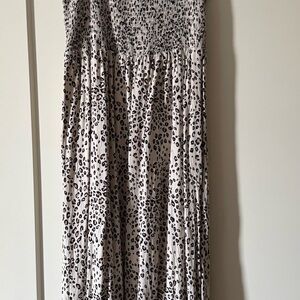 Saltwater LUXE Black and White Leopard Maxi dress